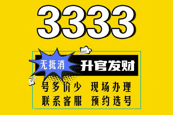 济宁3333手机靓号